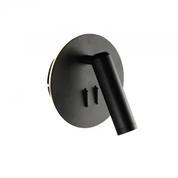 LED Απλίκα Μεταλλική Σε Μαύρο Χρώμα 3W+4W 280lm ZEUS - ACA DECOR