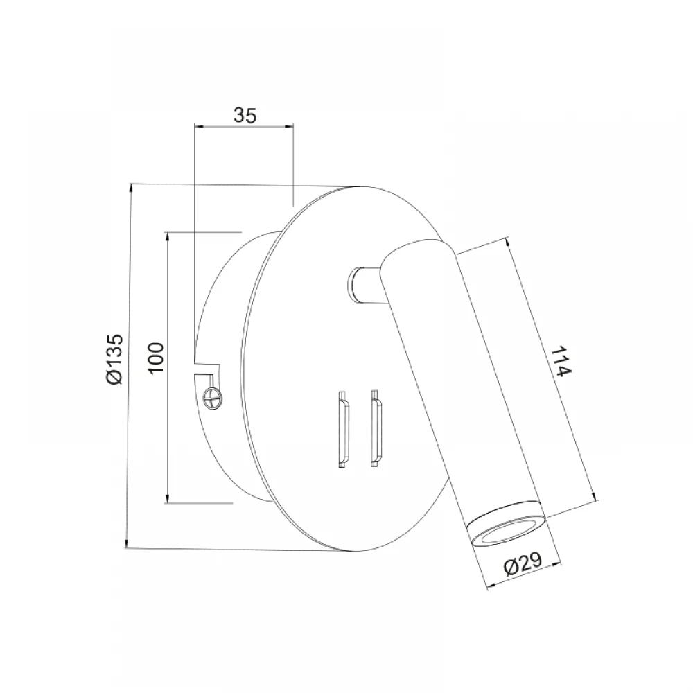 LED Απλίκα Μεταλλική Σε Μαύρο Χρώμα 3W+4W 280lm ZEUS - ACA DECOR