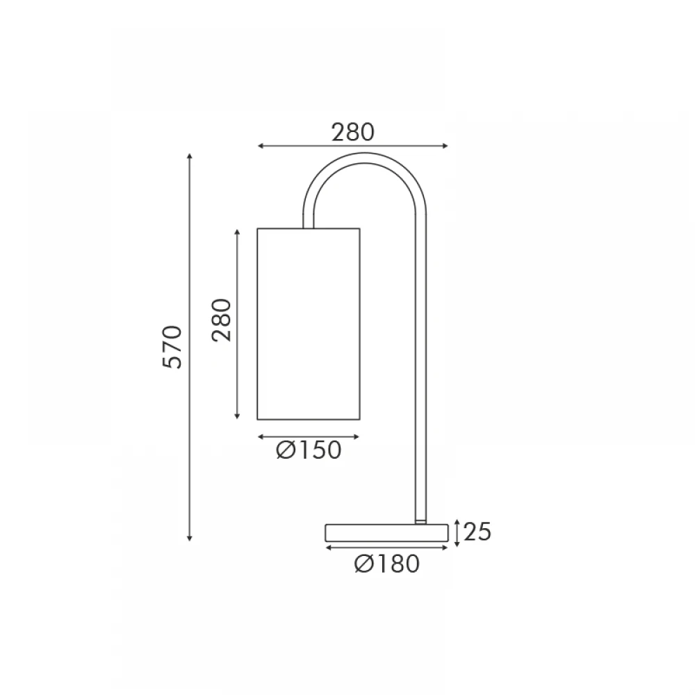 ΕΠΙΤΡΑΠΕΖΙΟ ΟΡΕΙΧΑΛΚΟ ΜΕΤΑΛΛΟ ΜΠΕΖ ΥΦΑΣΜΑΤΙΝΟ ΚΑΠΕΛΟ 1ΧΕ27 L28*W18*H57cm ZORAN ACA