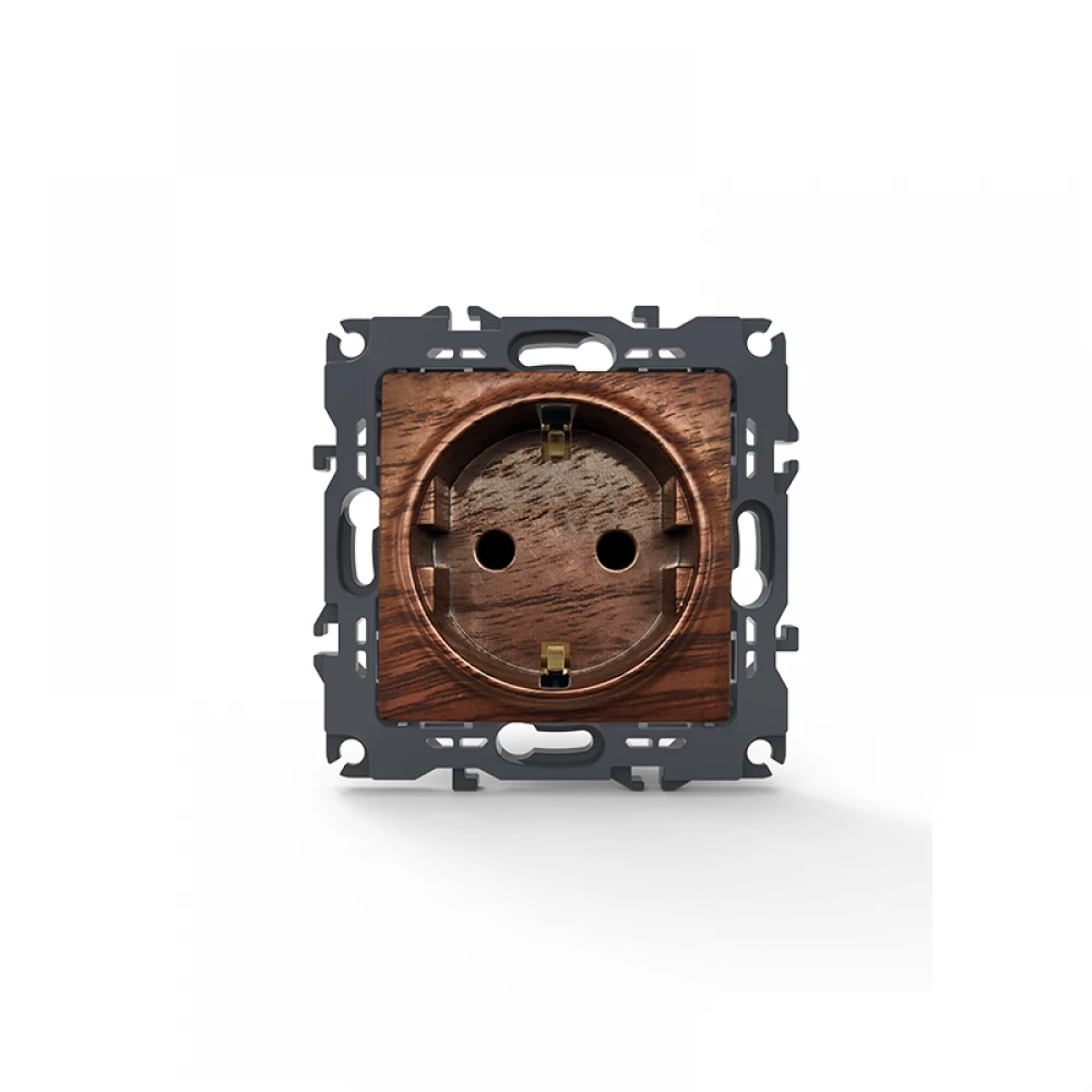 PRIME ΠΡΙΖΑ ΣΟΥΚΟ ΑΣΦΑΛΕΙΑΣ 1x2P+E 16A 250VAC IP20 ΞΥΛΟ - ACA ELEC