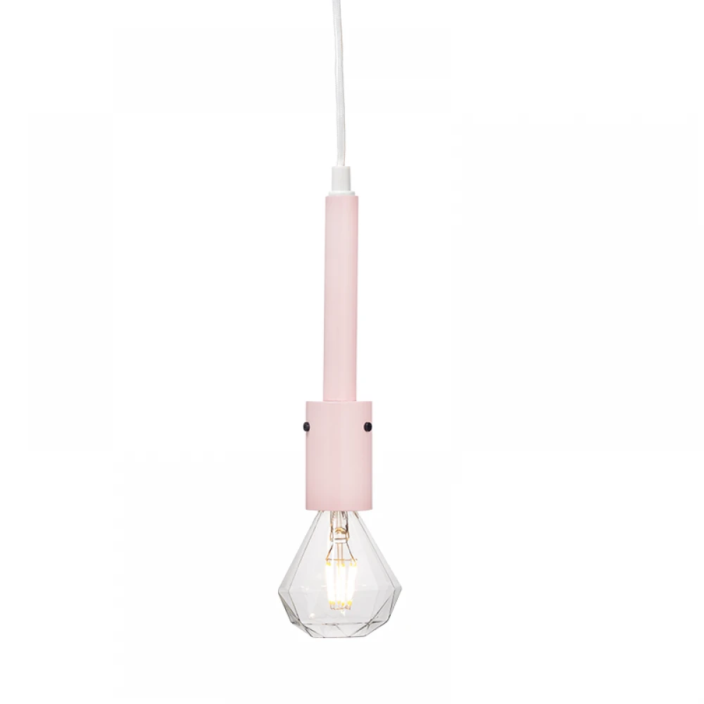 Μεταλλικό Κρεμαστό Φωτιστικό Με Ντουι Παλ Ροζ Ø50 1xE27 PRIMO ACA