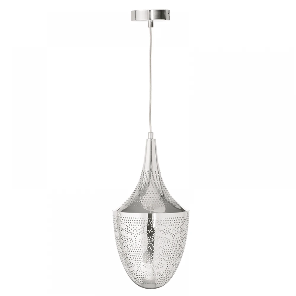 Φωτιστικό Οροφής Μεταλλικό Διάτρητο Χρώμιο Ø230 E27 Aca