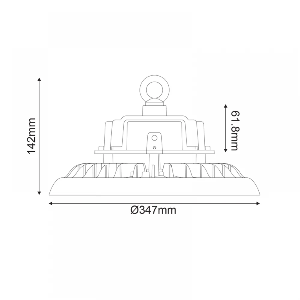 LED HIGH BAY ASTREK DIM 1-10V 200W 30.000LM 5000K 90° 230V AC IP65 Ra>80 50.000HRS ACA