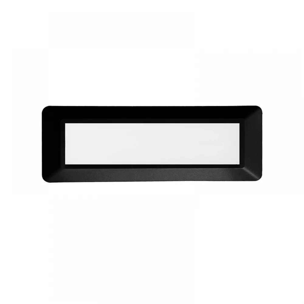 Led Slim Επίτοιχο Φωτιστικό Ορθογώνιο BLACK 230V AC IP65 4W 3000K 290LM RA80 ACA