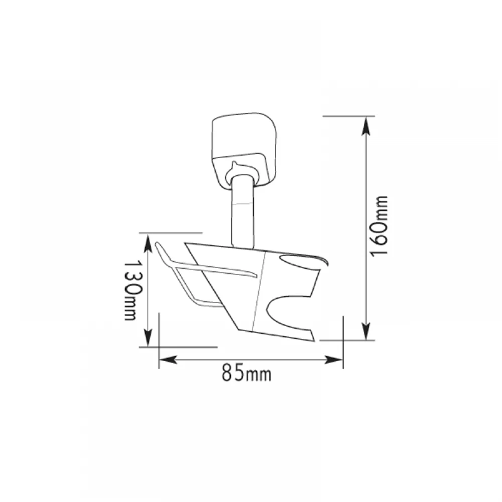 Φωτιστικό Σποτ Ράγας Μονοφασικό 2 Καλωδίων Γκρι Βαφής 1xGU10 Νο49Τ2 MASTO - ACA