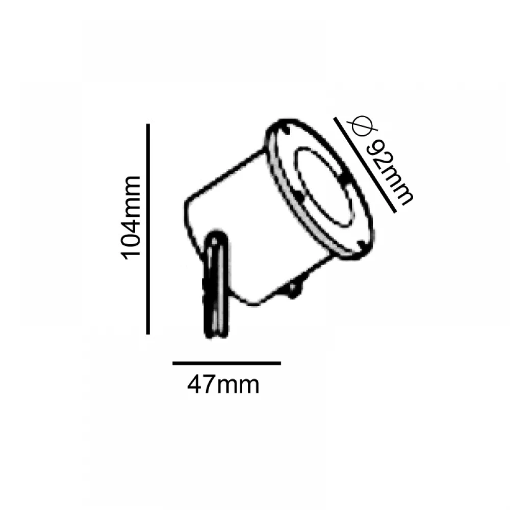ΣΠΟΤ ΑΛΟΥΜΙΝΙΟΥ ΧΡΥΣΟ-ΜΑΥΡΟ IP55 Aca