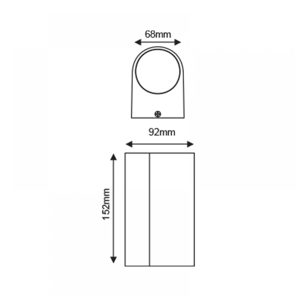 GU10 WALL LUMINAIRE 230V AC MATT WHITE IP65 MAX.2X35W ACA