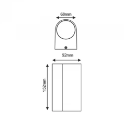 GU10 WALL LUMINAIRE 230V AC MATT WHITE IP65 MAX.2X35W ACA