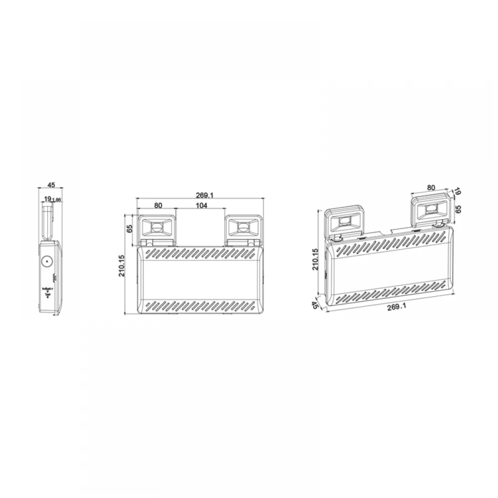 Φ/Σ ΑΣΦΑΛΕΙΑΣ LED ΜΗ ΣΥΝΕΧΟΥΣ IP65 2X2W 3HRS 500LM 6000K 230VAC, ΜΕ ΚΟΥΜΠΙ ΔΟΚΙΜΗΣ & SELF TEST ACA