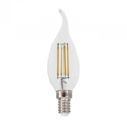LED FILAMENT E14 DIM C35 AMBER WITH TIP 5W 2700K 230V AC 620LM RA80 - Diolamp 
