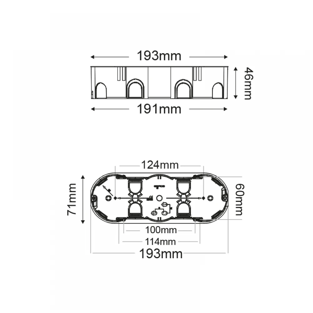 FL.MOUNT.JUNCT.MOLLOW.WALLS BOX 6/7 MODULES ACA