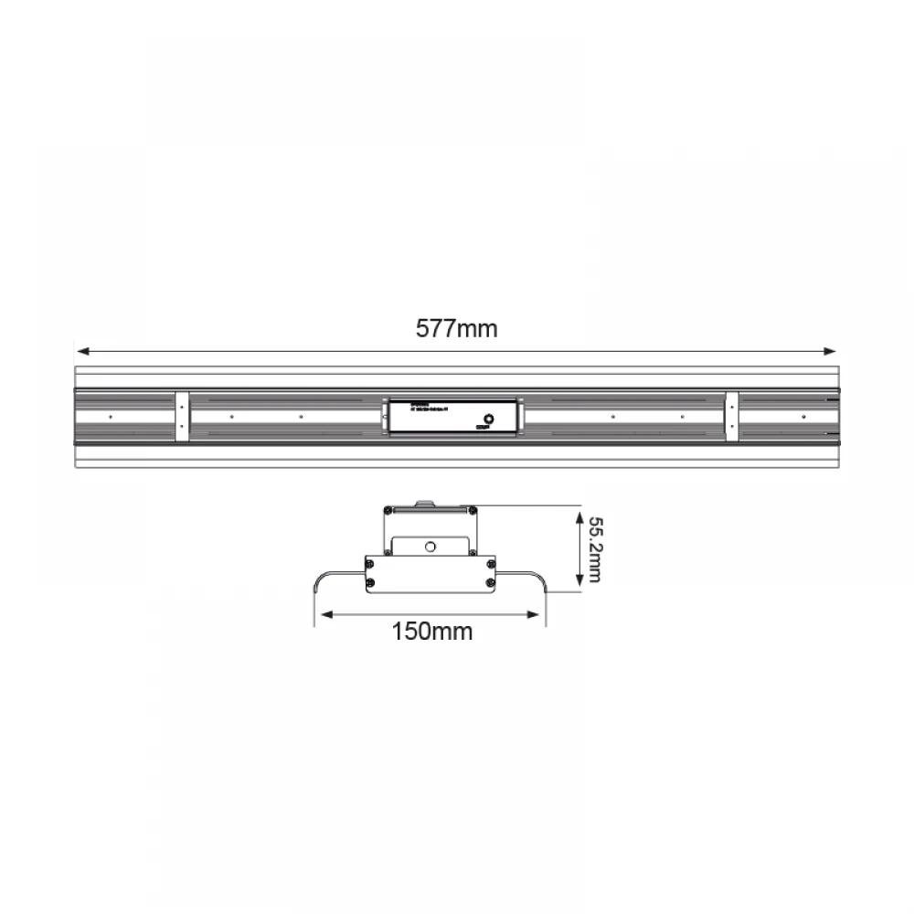 Γραμμικό φωτιστικό καμπάνα 100W 16000LM 5000K 30°x90° CRI 80 PHILLIPS LED SOSEN DRIVER - ACA