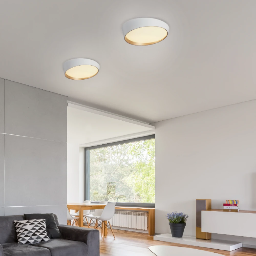 Φ/Σ ΟΡΟΦΗΣ LED 32W 2500LM CCT IP20  ΛΕΥΚΟ ΜΕΤΑΛΛΙΚΟ + ΑΚΡΥΛΙΚΟ ACA