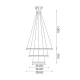 ΚΡΕΜΑΣΤΟ Φ/Σ LED 60W 4800LM CCT IP20 ΧΡΥΣΟ ΜΕΤΑΛΛΙΚΟ + ΑΚΡΥΛΙΚΟ - ACA