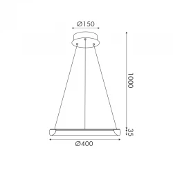 ΚΡΕΜΑΣΤΟ Φ/Σ LED 24W 1900LM CCT IP20 ΜΑΥΡΟ ΜΕΤΑΛΛΙΚΟ + ΑΚΡΥΛΙΚΟ - ACA