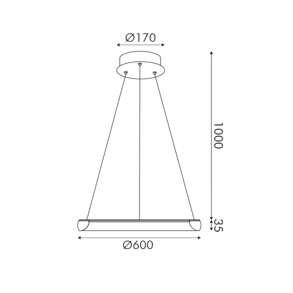 ΚΡΕΜΑΣΤΟ Φ/Σ LED 32W 2500LM CCT IP20  ΧΡΥΣΟ ΜΕΤΑΛΛΙΚΟ + ΑΚΡΥΛΙΚΟ - ACA