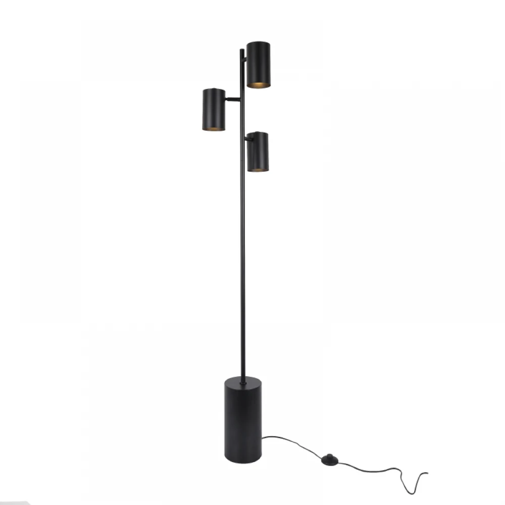 ΔΑΠΕΔΟΥ ΜΑΥΡΟ ΜΕΤΑΛΛΟ D15*H165cm 3ΧΕ27 KENNETH ACA