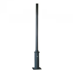 ΚΟΛΩΝΑ ΧΑΛΥΒΔΙΝΗ Φ60/114 4 ΜΕΤΡΩΝ 3mm ME ΘΥΡΙΔΑ ΕΠΙΣΚΕΨΗΣ RAL 7016, ΠΛΑΚΑ ΕΔΡΑΣΗΣ 300Χ300Χ10