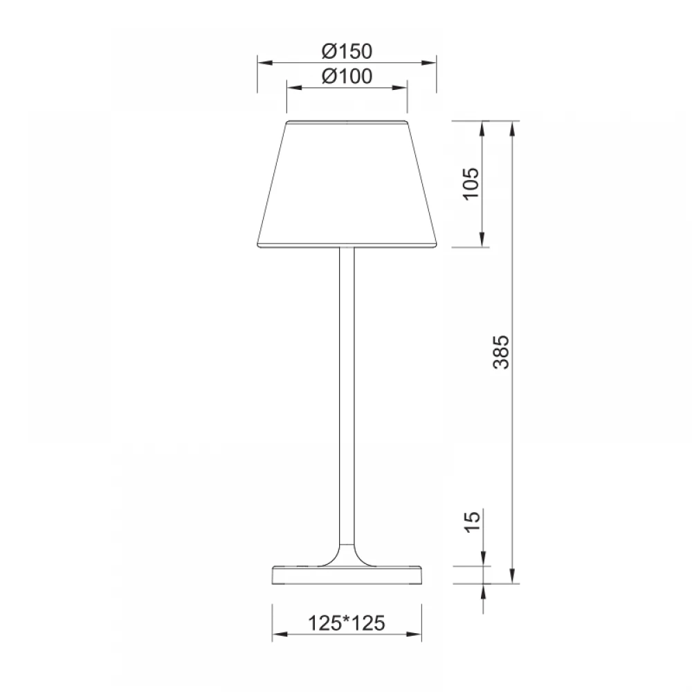 LED SMD TABLE BATTERY LUMINAIRE 2W 170LM  3.000K Sand White 360° CRI80 IP54 ACA