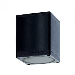 GU10  SQUARE CEILING LUMINAIRE 230V AC BLACK IP65 GU10 MAX.35W
