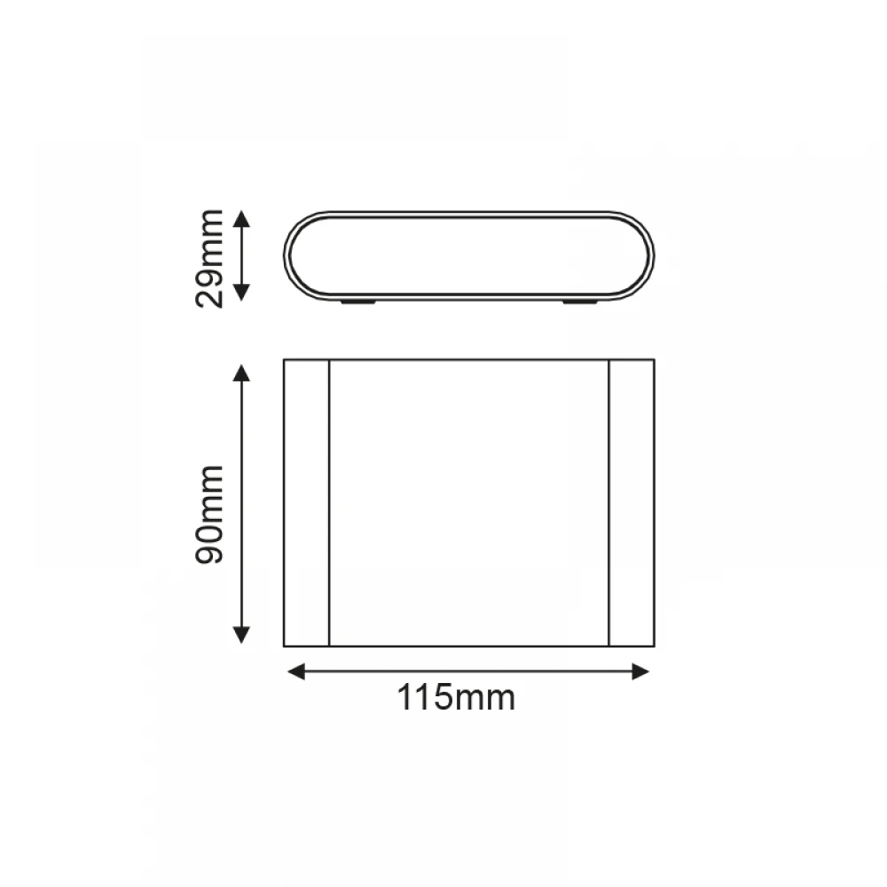 LED SMD WALL LUMINAIRE 7W 310LM 60° 230V AC 3.000K RUSTY CRI80 IP54 30.000HRS ACA