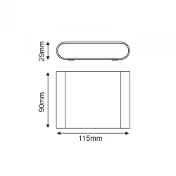 LED SMD WALL LUMINAIRE 7W 310LM 60° 230V AC 3.000K RUSTY CRI80 IP54 30.000HRS ACA