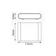 LED SMD WALL LUMINAIRE 7W 310LM 60° 230V AC 3.000K RUSTY CRI80 IP54 30.000HRS ACA