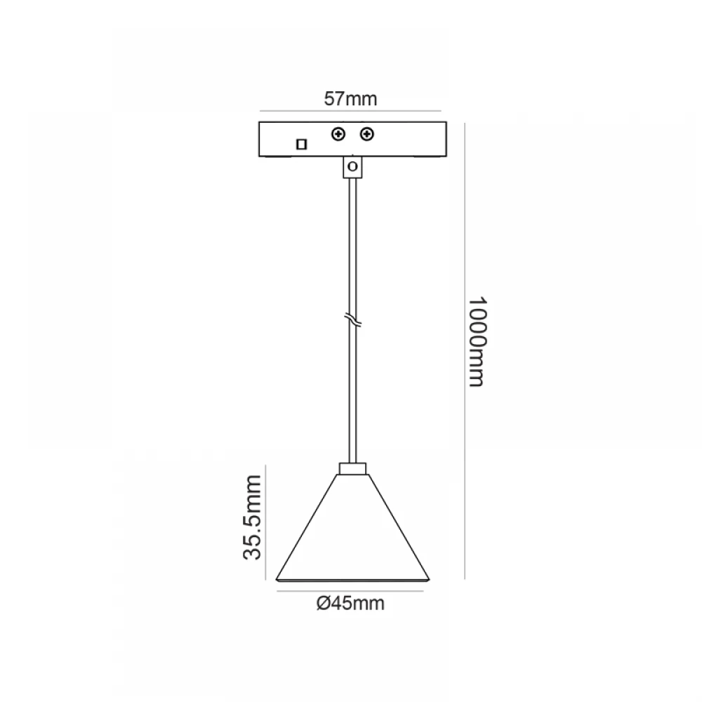 ΜΙΝΙ ΜΑΥΡΟ ΜΑΓΝΗΤΙΚΟ ΚΡΕΜΑΣΤΟ ΦΩΤΙΣΤΙΚΟ 24V DC 2W 4000K 170LM 36° RA90 5YRS Φ45*35,5(1000)ΜΜ ACA