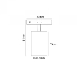 ΜΙΝΙ ΜΑΥΡΟ ZOOMABLE ΜΑΓΝΗΤΙΚΟ ΣΠΟΤ 24V DC 5W 3000K 470LM max. 20-60° RA90 5YRS Φ35,4*55(81)ΜΜ ACA