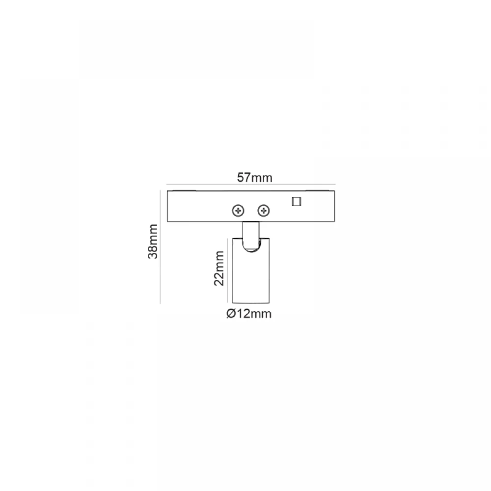 ΜΙΝΙ ΜΑΥΡΟ ΜΑΓΝΗΤΙΚΟ ΣΠΟΤ 24V DC 1W 4000K 85LM 24° RA90 5YRS Φ12*22(38)ΜΜ ACA