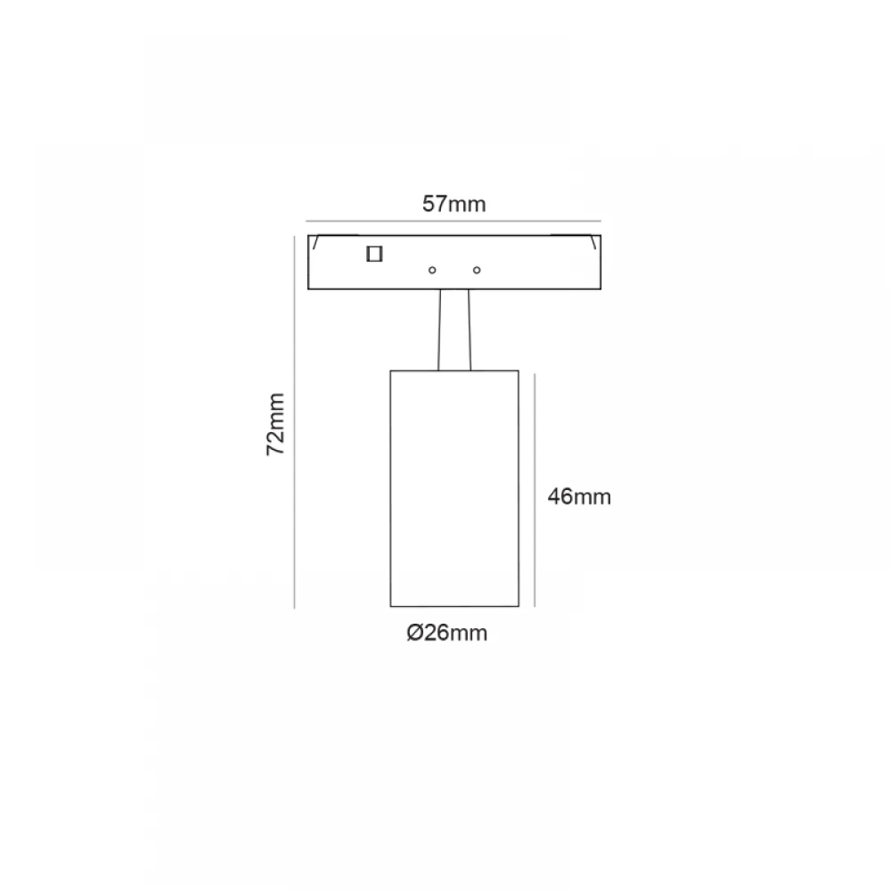 ΜΙΝΙ ΜΑΥΡΟ ΜΑΓΝΗΤΙΚΟ ΣΠΟΤ 24V DC 2W 4000K 190LM 24° RA90 5YRS Φ26*46(72)ΜΜ ACA