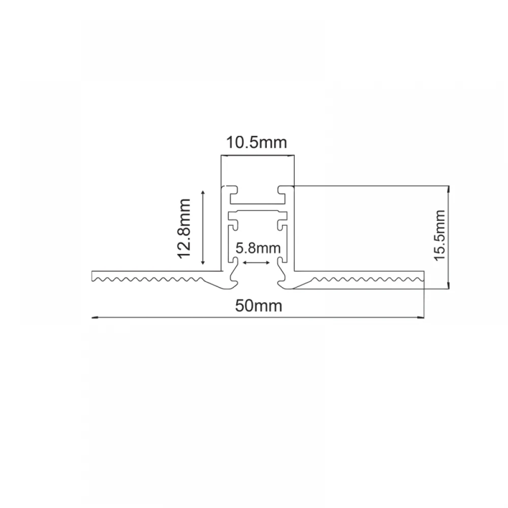 ΜΙΝΙ ΜΑΓΝΗΤΙΚΗ ΡΑΓΑ TRIMLESS 24V DC 2Μ ΜΑΥΡΗ ACA