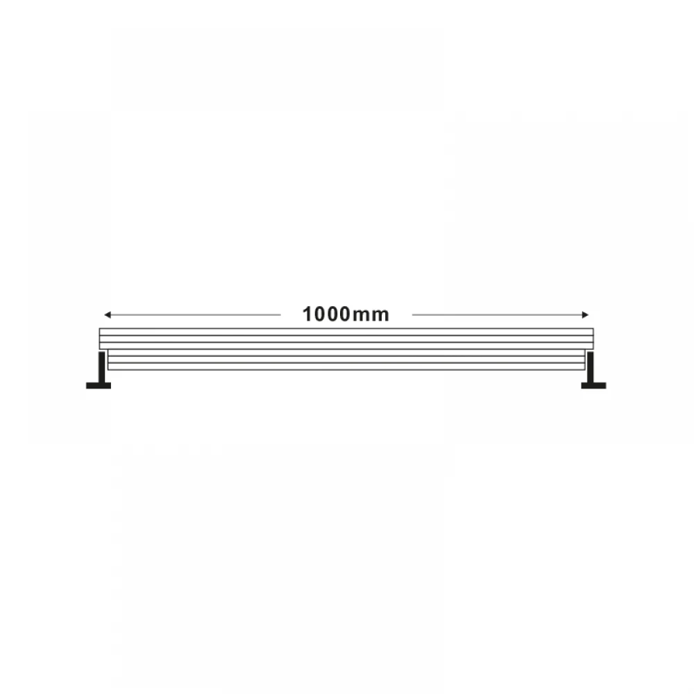 LED WALLWASHER 36W, 2520lm, 3000K,  15° x 60° 1m, IP66, 3 years warranty with fast connectors