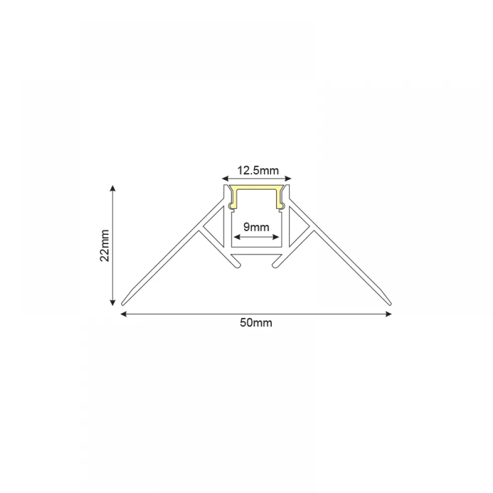 ISLA ΠΡΟΦΙΛ ΑΛΟΥΜΙΝΙΟΥ P122 ΜΕ ΟΠΑΛ PC ΚΑΛΛΥΜΑ 2m/pc - ACA