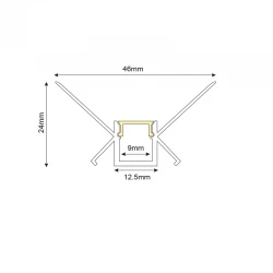 MARGO ΠΡΟΦΙΛ ΑΛΟΥΜΙΝΙΟΥ ΜΕ ΟΠΑΛ PC ΚΑΛΥΜΜΑ 2m/pc ACA