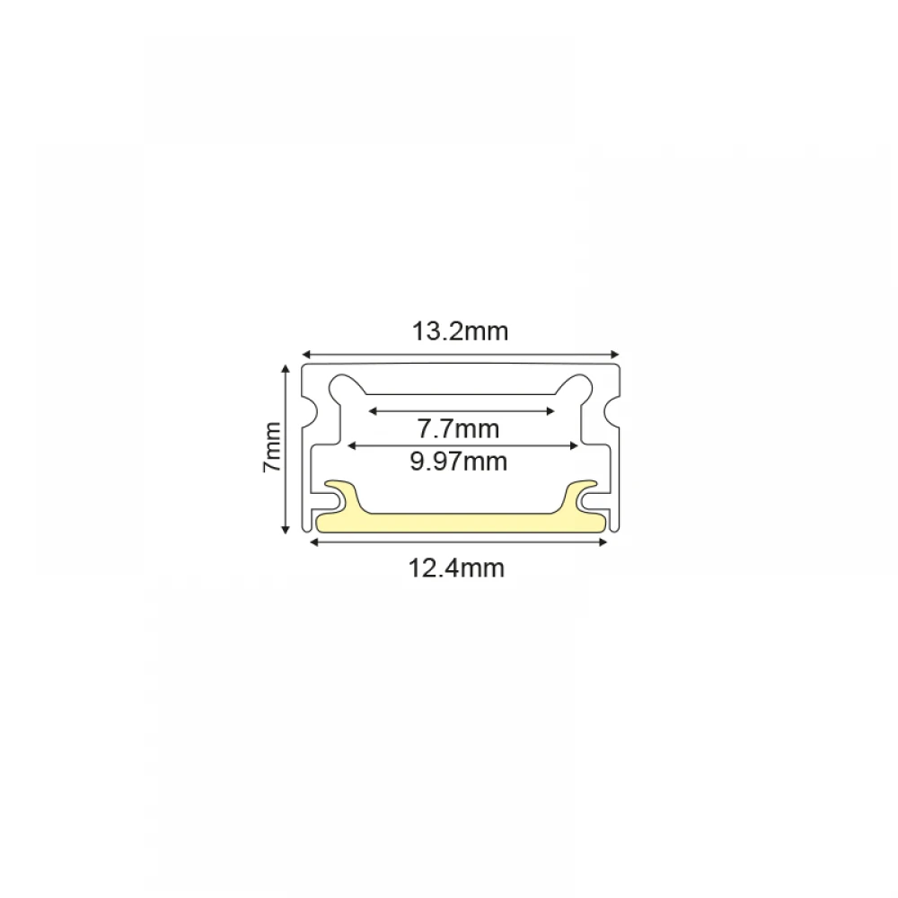 MICRO ΜΑΥΡΟ ΠΡΟΦΙΛ ΑΛΟΥΜΙΝΙΟΥ ΜΕ ΟΠΑΛ PC ΚΑΛΥΜΜΑ 2m/pc ACA