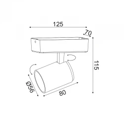 ΕΠΙΤΟΙΧΟ Φ/Σ 1XGU10 ΛΕΥΚΟ ΑΛΟΥΜΙΝΙΟ 13Χ7Χ12CM DISCO ACA