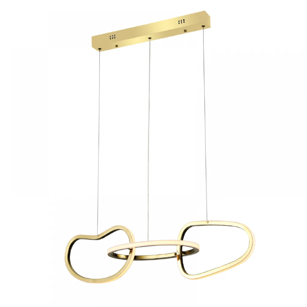 ΚΡΕΜΑΣΤΟ Φ/Σ LED 42W 3300LM CCT IP20  ΧΡΥΣΟ ΑΤΣΑΛΙ + ΑΚΡΥΛΙΚΟ ACA