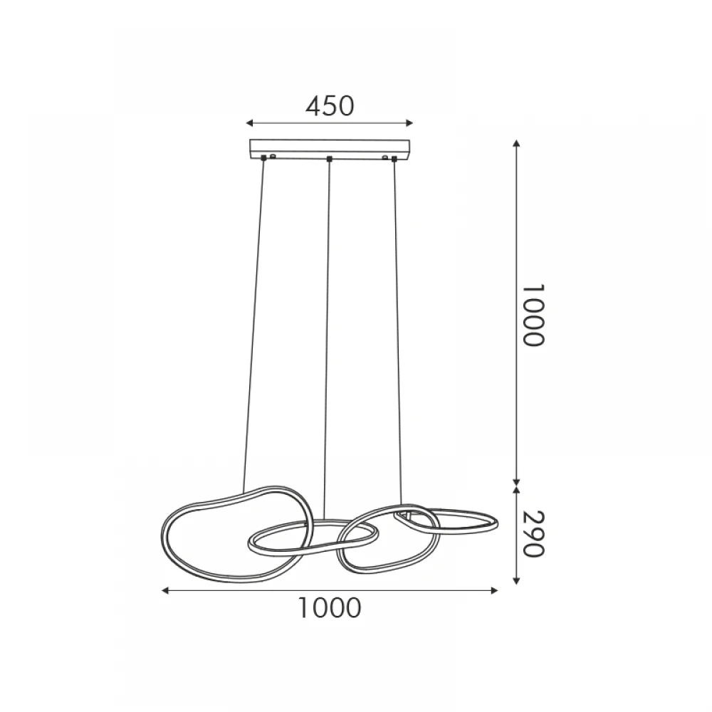 ΚΡΕΜΑΣΤΟ Φ/Σ LED 60W 4800LM CCT IP20 ΧΡΥΣΟ ΑΤΣΑΛΙ + ΑΚΡΥΛΙΚΟ ACA