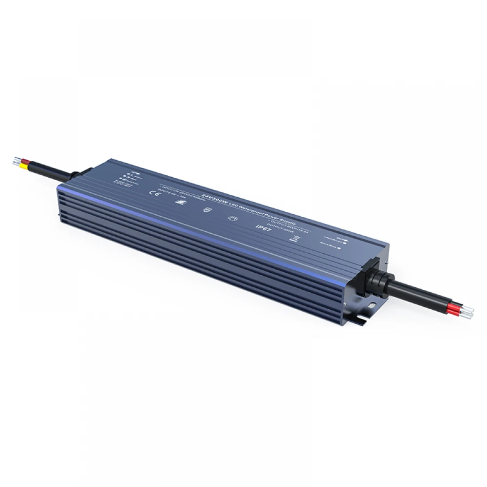 LED CV METAL DRIVER 300W 230V AC- 24V DC 12.5A IP67 5YRS ACA