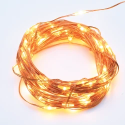 Fairy Lights Σειρά 50 LED Mini Λαμπάκια Μπαταρίας , Χάλκινο Καλώδιο Χαλκού, Θερμό Λευκό 3xAA 5m 3W IP20 - ACA Christmas