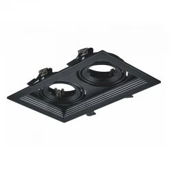 BLACK COLOR SPOT 2xGU10 130x225 - ACA