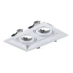 WHITE COLOR SPOT 2xGU10 130x225 - ACA