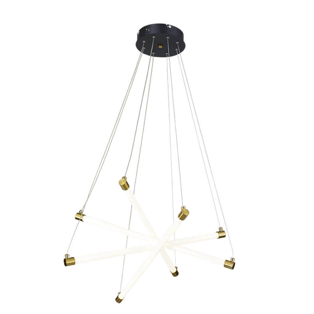 LED Κρεμαστό Φωτιστικό Από Αλουμίνιο Μαύρο - Χρυσό 30W LORIENT - Atman