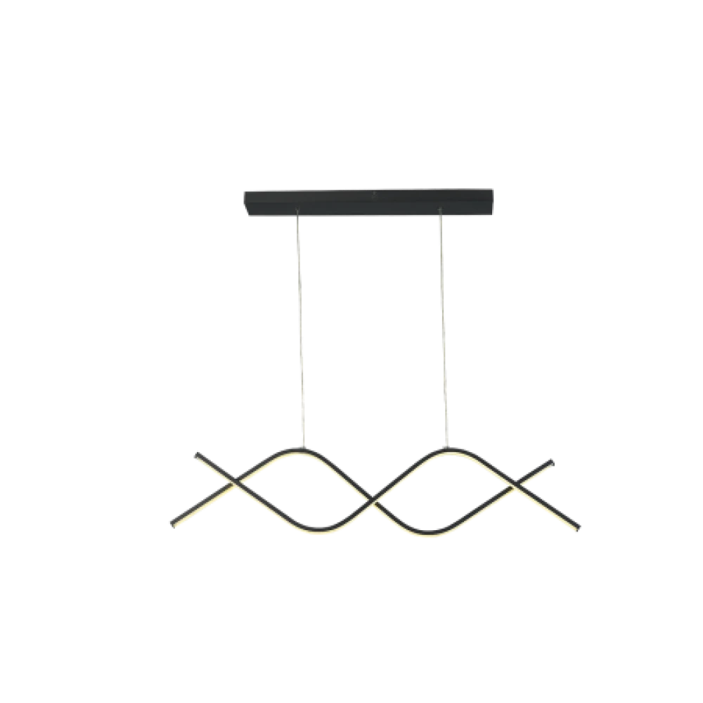 LED Κρεμαστό Φωτιστικό Αλουμινίου Μαύρο Με 3 σε 1 Φωτισμό - 54W LUGO - LEGGENDA