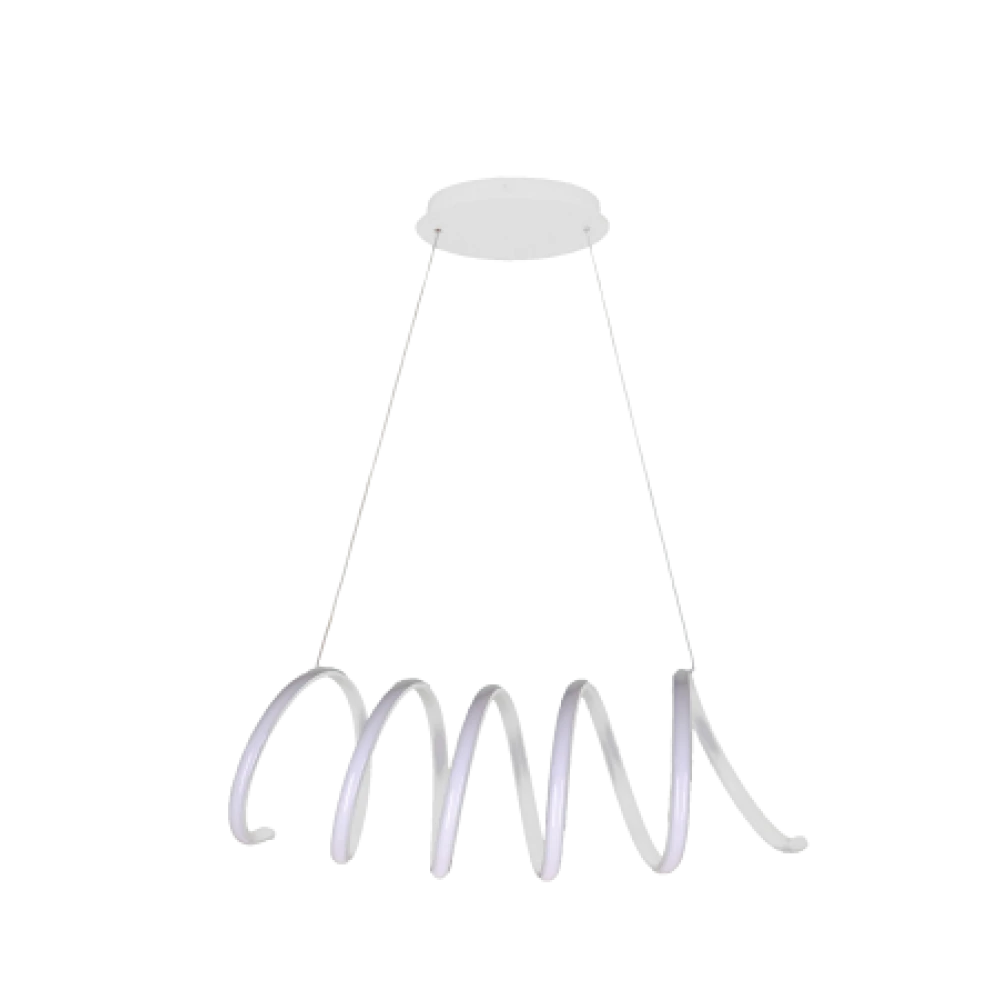 LED Κρεμαστό Φωτιστικό Αλουμινίου Λευκό Με 3 σε 1 Φωτισμό - 40W MALAGA - LEGGENDA