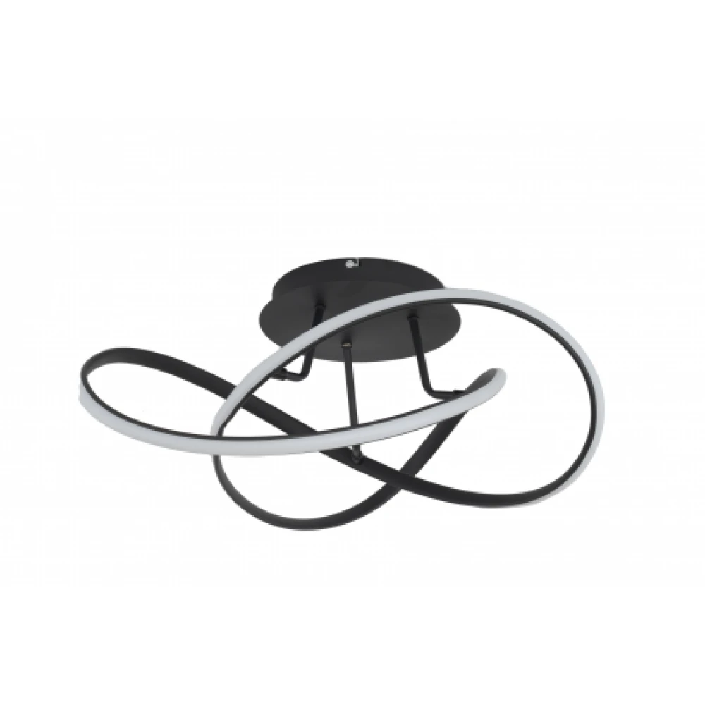 LED Πλαφονιέρα Μαύρη Με Φωτισμό 3 Σε 1 - 58W VALENCIA - LEGGENDA