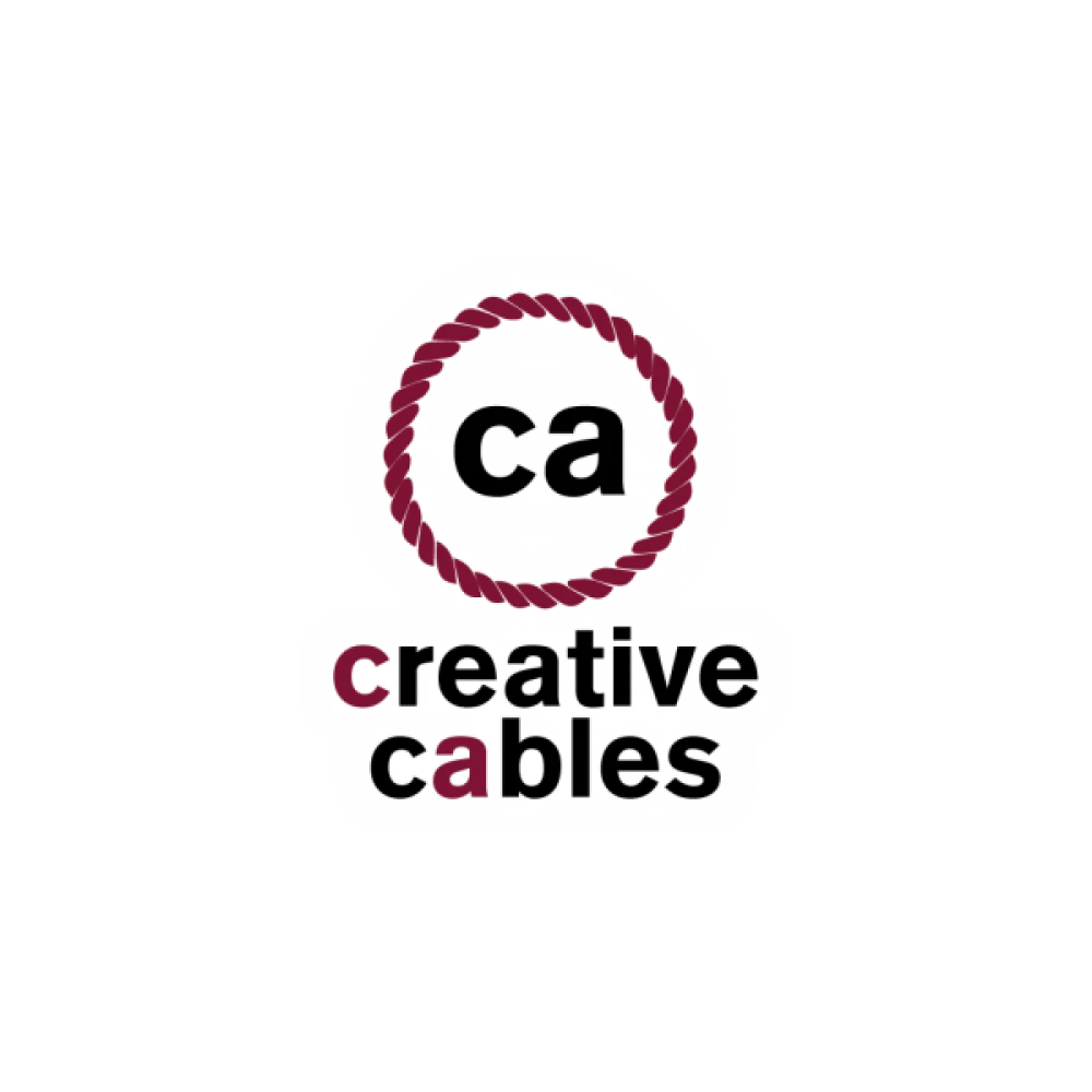 Ροζέτα Φωτιστικού Μεταλλική πλακέ με στήριγμα καλωδίου 15cm - Ανθρακί - Creative Cables