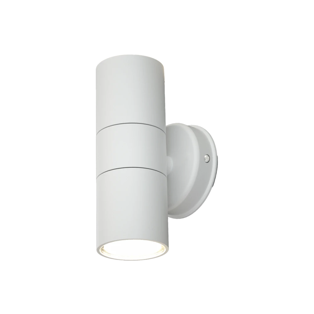 Ouachita 2xGU10 Απλίκα Up-Down Εξωτερικού Χώρου Λευκό IP44 D15.2cmx11.3cm - it-Lighting