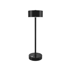 Crater Rechargeable LED 2W 3CCT Touch Επιτραπέζιο Φωτιστικό Μαύρο IP54 D:38cm x 11cm - it-Lighting